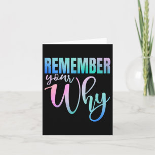 Remember Your Why Gym Motivation Fitness Insration Card