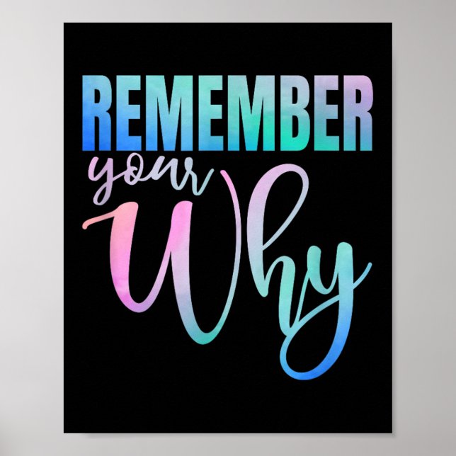Remember Your Why Gym Motivation Fitness Insration Poster (Front)