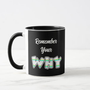 Remember Your Why   Inspirational  Mug