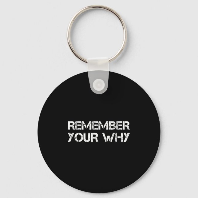 Remember Your Why  Key Ring (Front)