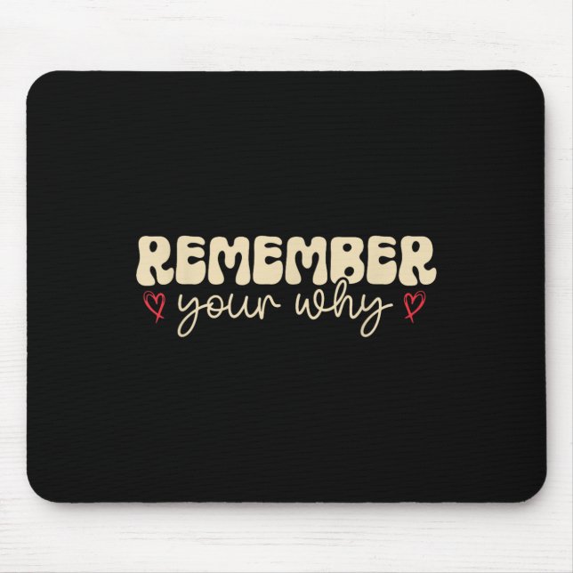 Remember Your Why Motivational  Mouse Mat (Front)