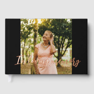 Rememberance Keepsake Modern  Memorial Funeral Guest Book