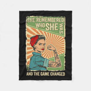 Remembered Who She Was And The Game Changed Fleece Blanket
