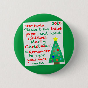 Remembering 2020 Christmas 6 Cm Round Badge