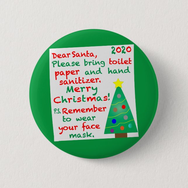 Remembering 2020 Christmas 6 Cm Round Badge (Front)
