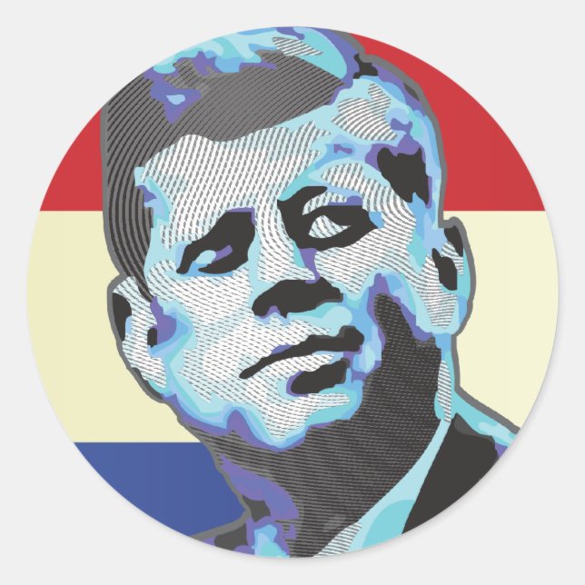 Remembering John F Kennedy Classic Round Sticker (Front)