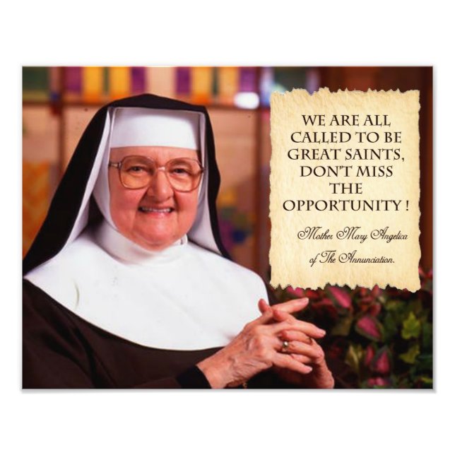 REMEMBERING MOTHER ANGELICA. PHOTO PRINT (Front)