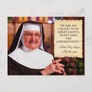 REMEMBERING MOTHER ANGELICA. POSTCARD