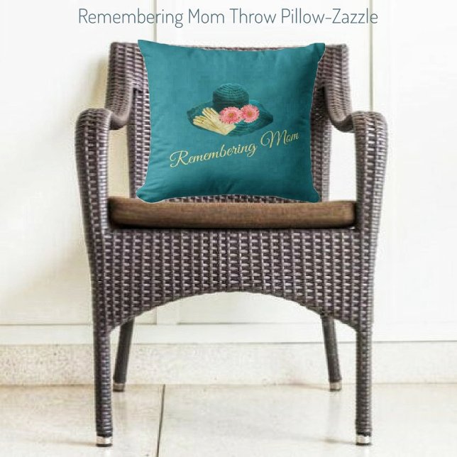 Remembering Mum Throw Pillow (Creator Uploaded)