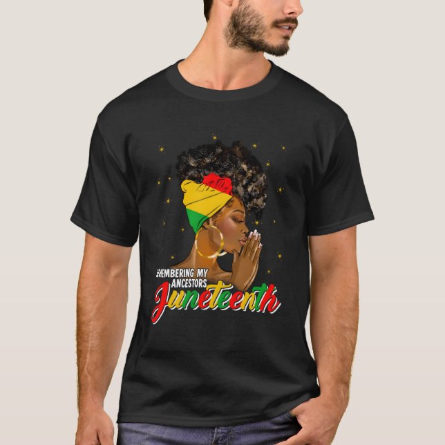 Remembering My Ancestors Junenth Black T-Shirt (Front)