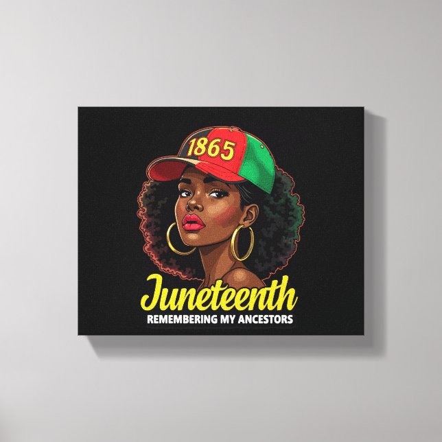 Remembering My Ancestors Juneteenth Black Month Canvas Print (Front)