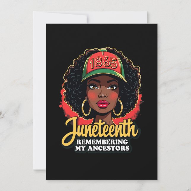Remembering My Ancestors Juneteenth Black Month Invitation (Front)