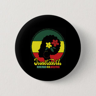 Remembering My Ancestors Juneteenth Celebrate Blac 6 Cm Round Badge