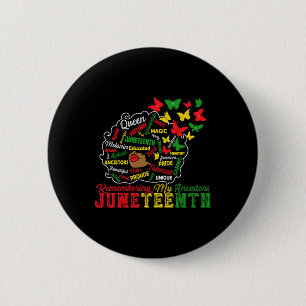 Remembering My Ancestors Juneteenth Celebrate Blac 6 Cm Round Badge
