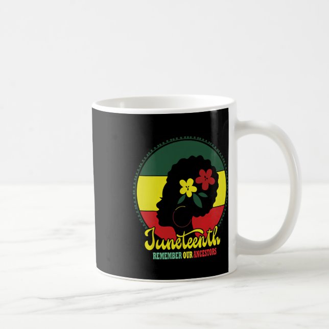 Remembering My Ancestors Juneteenth Celebrate Blac Coffee Mug (Right)