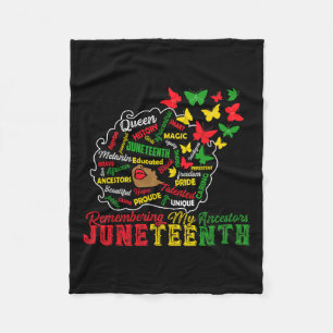 Remembering My Ancestors Juneteenth Celebrate Blac Fleece Blanket