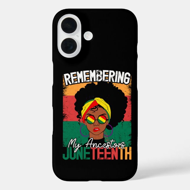 Remembering My Ancestors Juneteenth Freedom Day Case-Mate iPhone Case (Back)