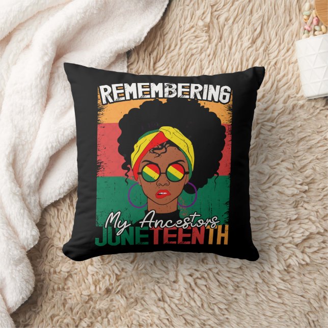 Remembering My Ancestors Juneteenth Freedom Day Cushion (Blanket)
