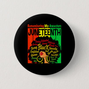 Remembering My Ancestors Juneteenth Natural Hair B 6 Cm Round Badge