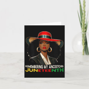 Remembering My Ancestors Juneteenth Stylish Nurse Card