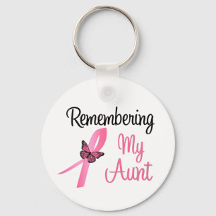 Remembering My Aunt - Breast Cancer Awareness Key Ring
