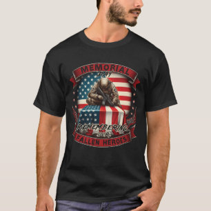 Remembering Our Fallen Heroes Patriotic Us Flag Me T-Shirt