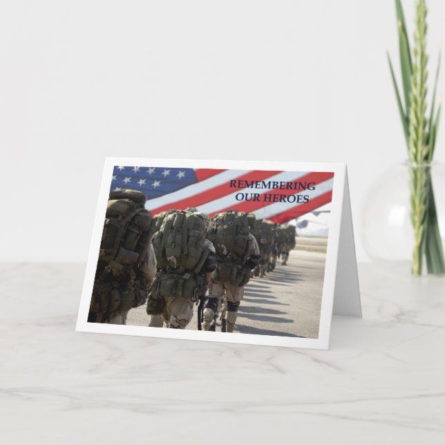 Remembering Our Heroes Military Greeting Cards (Front)