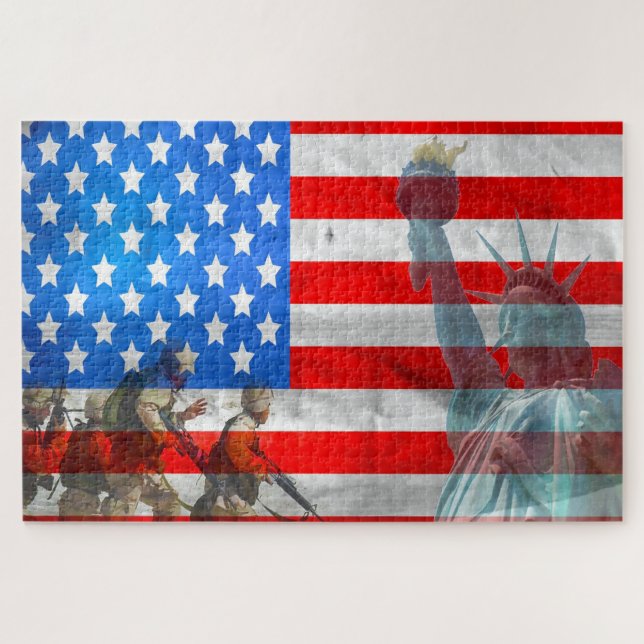 Remembering our Vetrans world war Two Jigsaw Puzzl Puzzle (Horizontal)