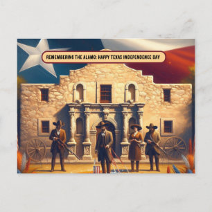 Remembering the Alamo Texas Independence Day Postcard