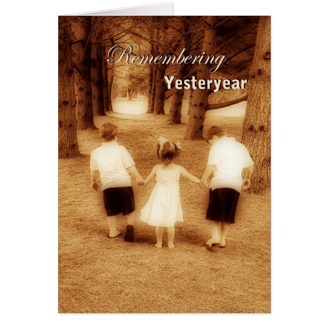 Remembering Yesteryear (Kids walking in woods) (Front)