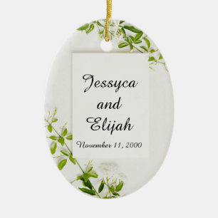 Remembering You Ceramic/Oval Ornament Weddin Favou