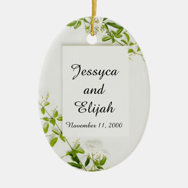 Remembering You Ceramic/Oval Ornament Weddin Favou (Front)