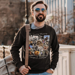 Remembrance 17 Photo Collage Funeral Memorial Sweatshirt