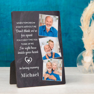 Remembrance 3 Photo Family Loss Memorial Plaque