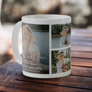 Remembrance 4 Photo Collage Forever in Our Hearts Coffee Mug