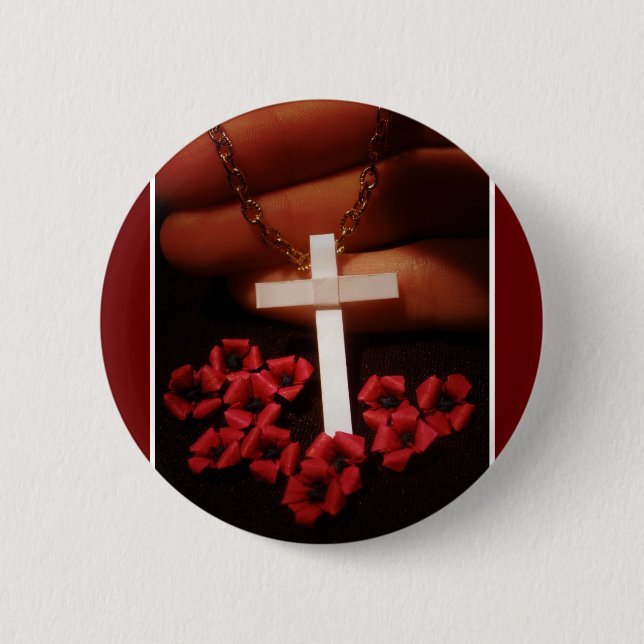 Remembrance 6 Cm Round Badge (Front)