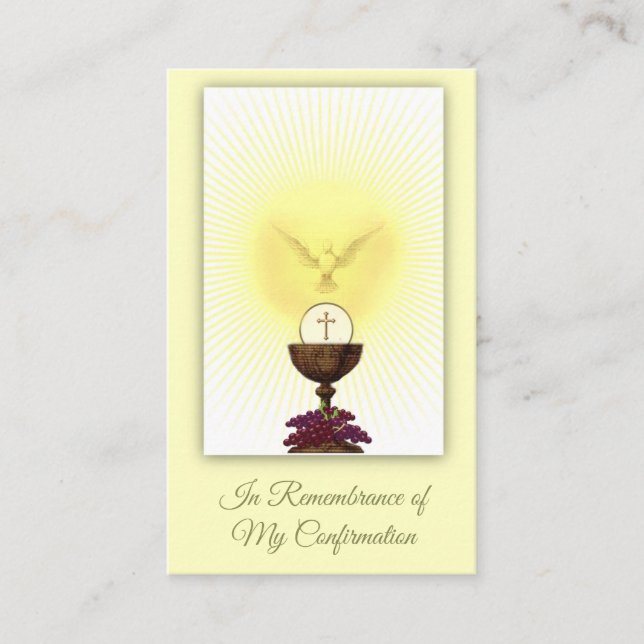 Remembrance Card of the Sacrament of Confirmation (Front)