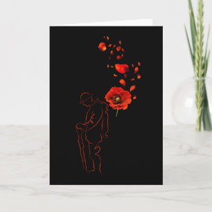 Remembrance Day Canada Red Poppy Lest We Forget Card
