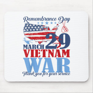 Remembrance Day March 29 Vietnam War Veteran  Mouse Mat