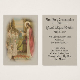 Remembrance Holy Card Child First Holy Communion