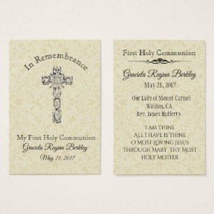 Remembrance Holy Card Child First Holy Communion