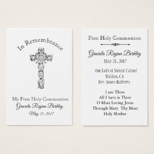 Remembrance Holy Card Child First Holy Communion