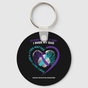 Remembrance In Memory Of Dad Suicide Prevention Key Ring