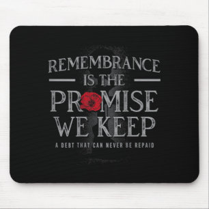 Remembrance Is The Promise We Keep On Back Mouse Mat