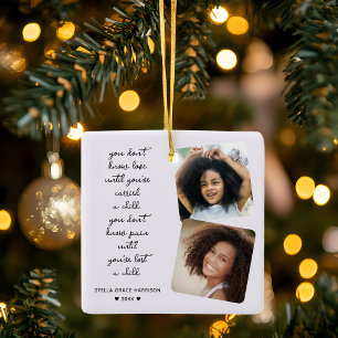 Remembrance Keepsake Loss Of Child Photos Ceramic Ornament