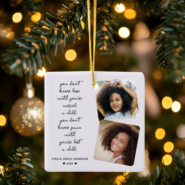 Remembrance Keepsake Loss Of Child Photos Ceramic Ornament (Remembrance Keepsake Loss Of Child Photos Ceramic Ornament)