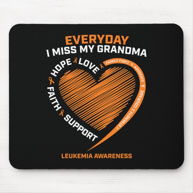 Remembrance Loving Memory Of My Grandma Leukaemia  Mouse Mat (Front)