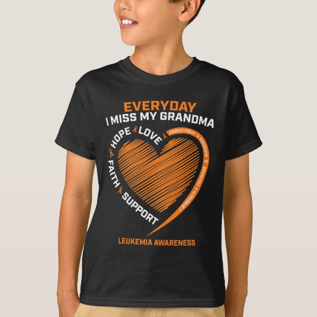 Remembrance Loving Memory Of My Grandma Leukaemia  T-Shirt (Front)