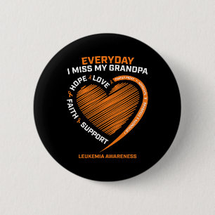 Remembrance Loving Memory Of My Grandpa Leukaemia 6 Cm Round Badge