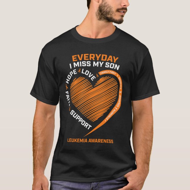 Remembrance Loving Memory Of My Son Leukaemia Awar T-Shirt (Front)